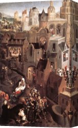 Passion Canvas Paintings - Scenes from the Passion of Christ [detail 1, left side] by Hans Memling